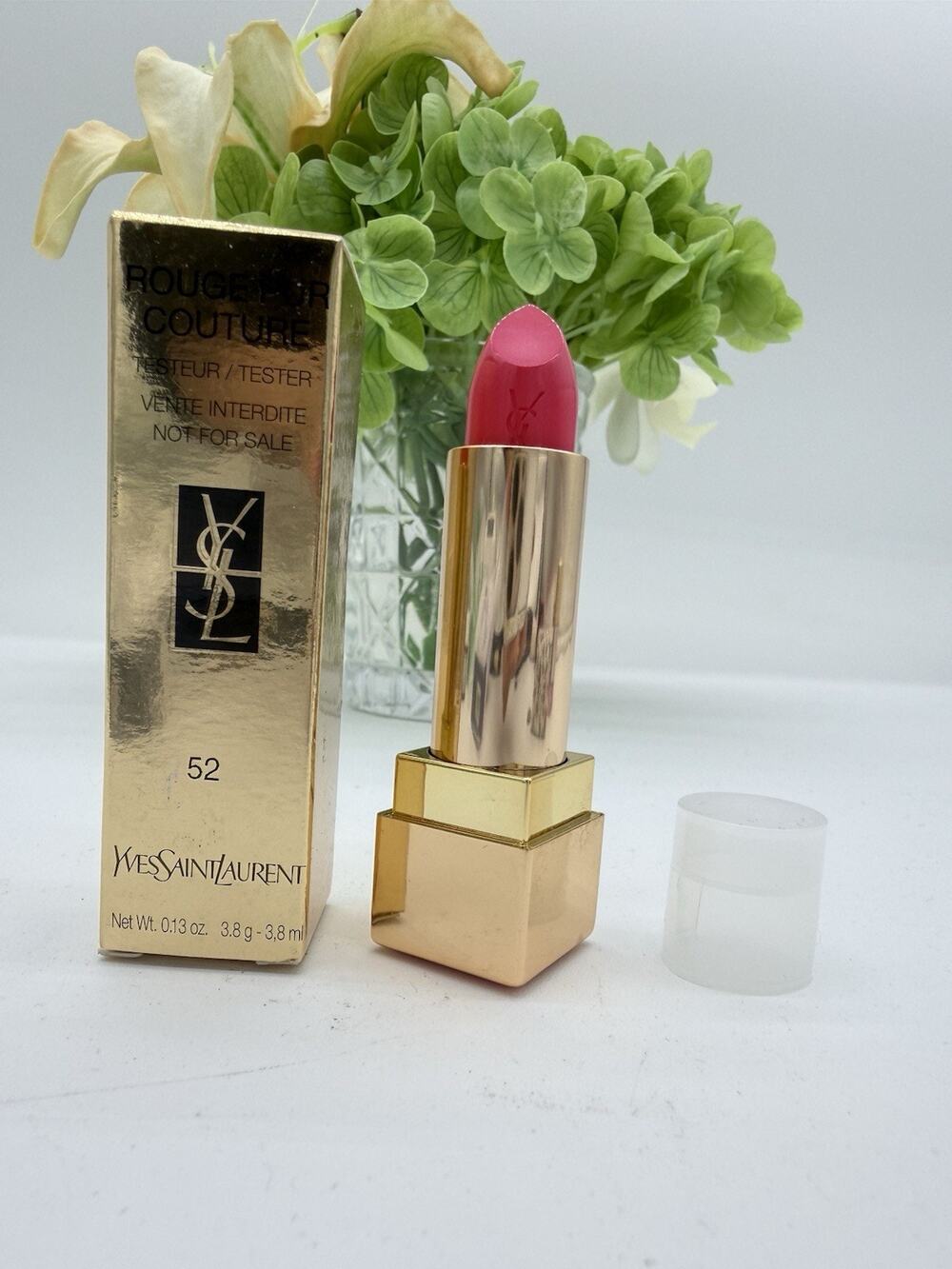 Ysl Yves Saint Laurent Rouge Pur Couture Lipstick 52 ROUGE ROSE 3.8g Clear Cap